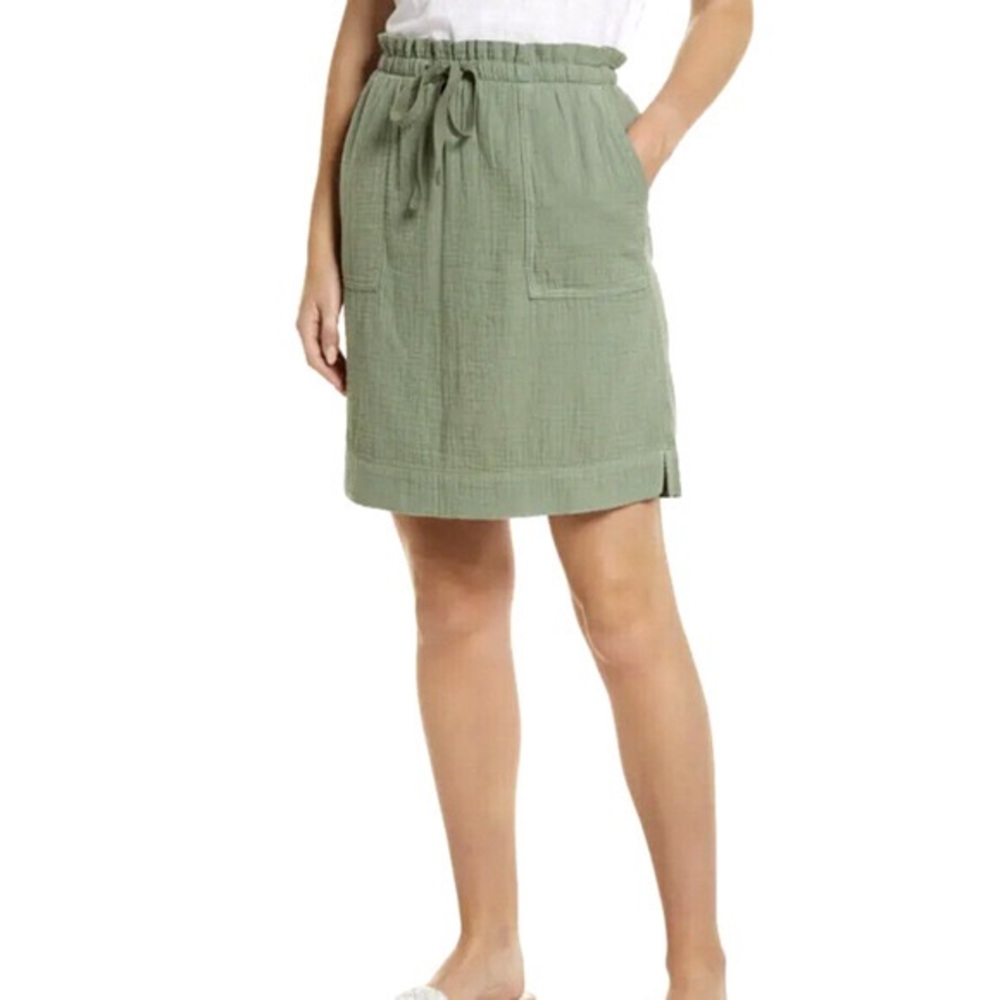 Caslon Green Drawstring Skirt Sz. S